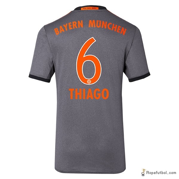 Camiseta Bayern de Múnich Replica Segunda Ropa Thiago 2016/17 Gris